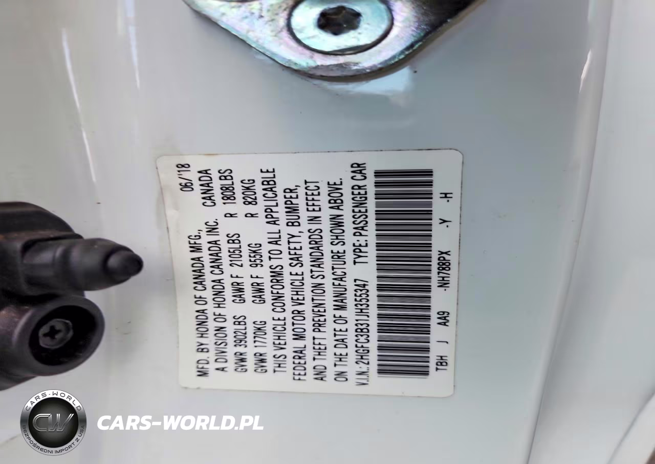 2018 Honda Civic Ex VIN:2HGFC3B31JH355347 - 12