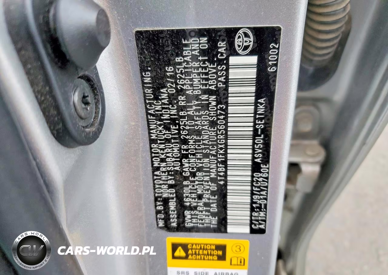2016 Toyota Camry Le VIN:4T4BF1FKXGR560473 - 12