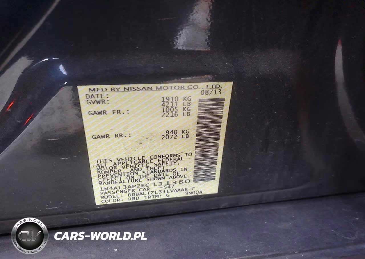 2014 Nissan Altima 2.5 VIN:1N4AL3AP2EC111380 - 12