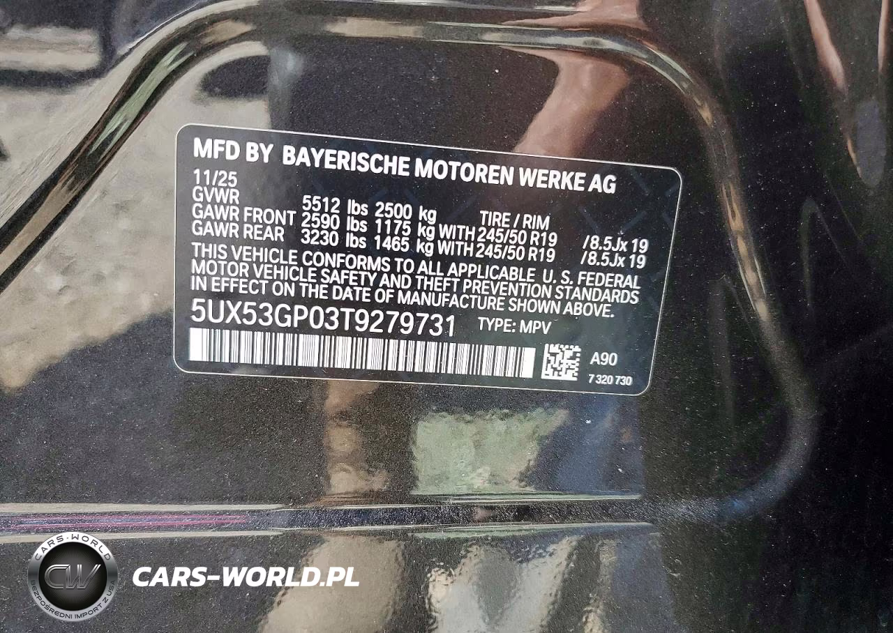 2026 BMW X3 30 xDrive VIN:5UX53GP03T9279731 - 14