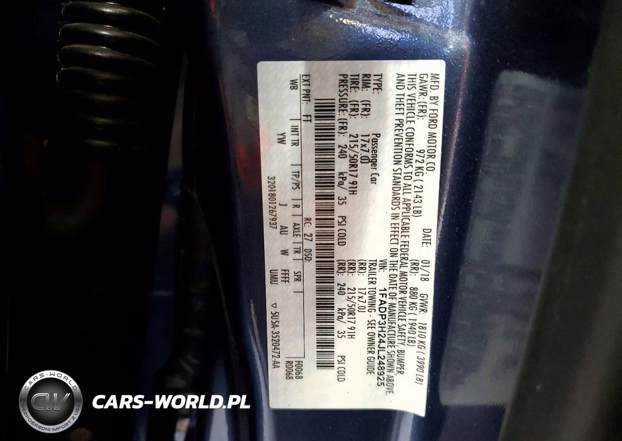 2018 Ford Focus Sel VIN:1FADP3H24JL248925 - 12