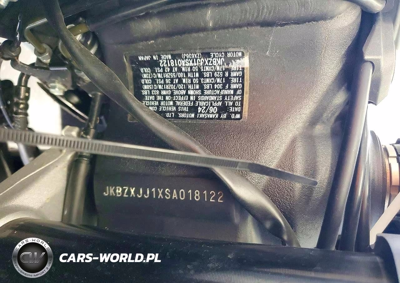 2025 Kawasaki Zx636 K VIN:JKBZXJJ1XSA018122 - 9
