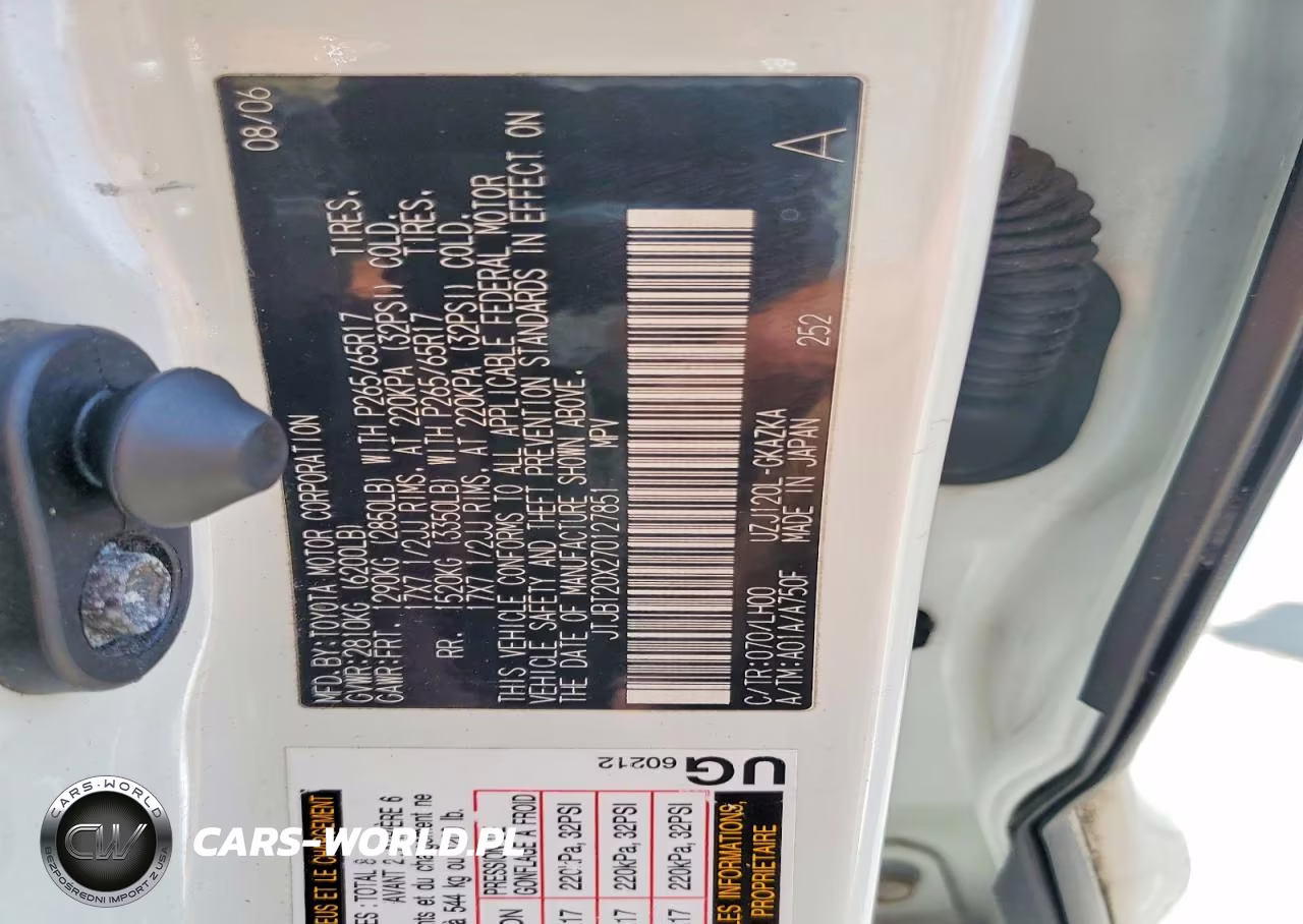 2007 Lexus Gx 470 VIN:JTJBT20X270127851 - 13