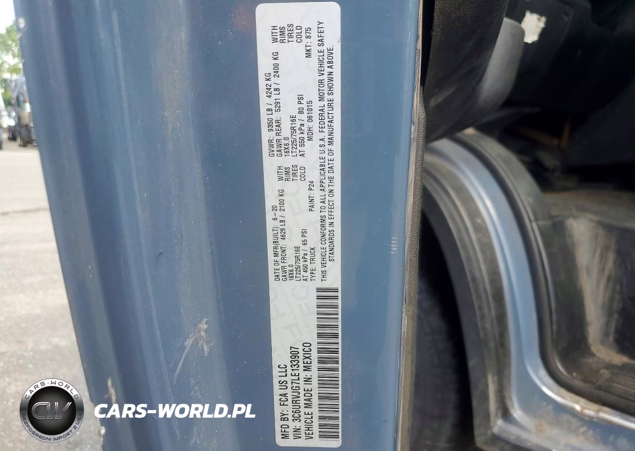 2020 Ram Promaster 3500 Delivery Van VIN:3C6URVJG7LE133907 - 13