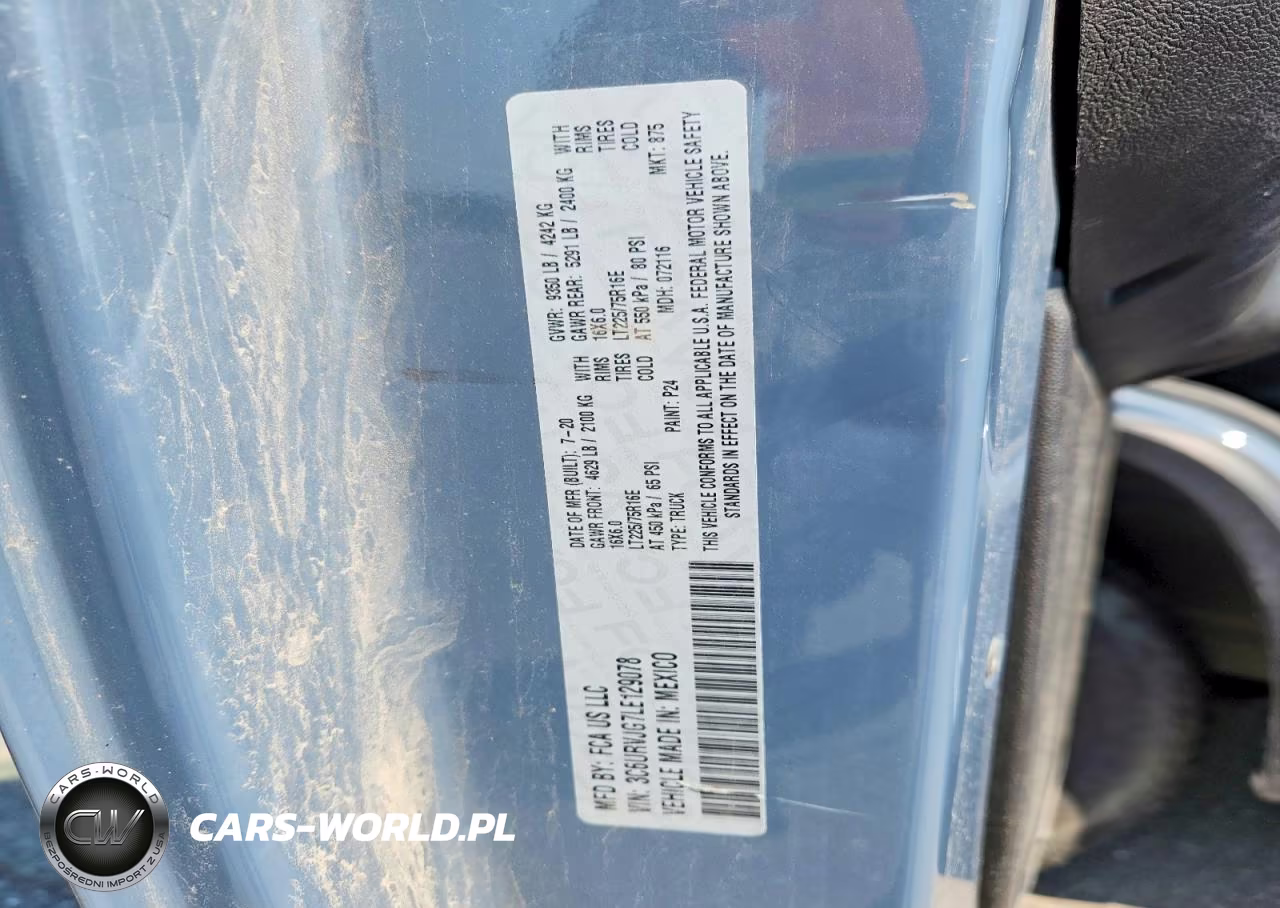 2020 Ram Promaster 3500 3500 High VIN:3C6URVJG7LE129078 - 13
