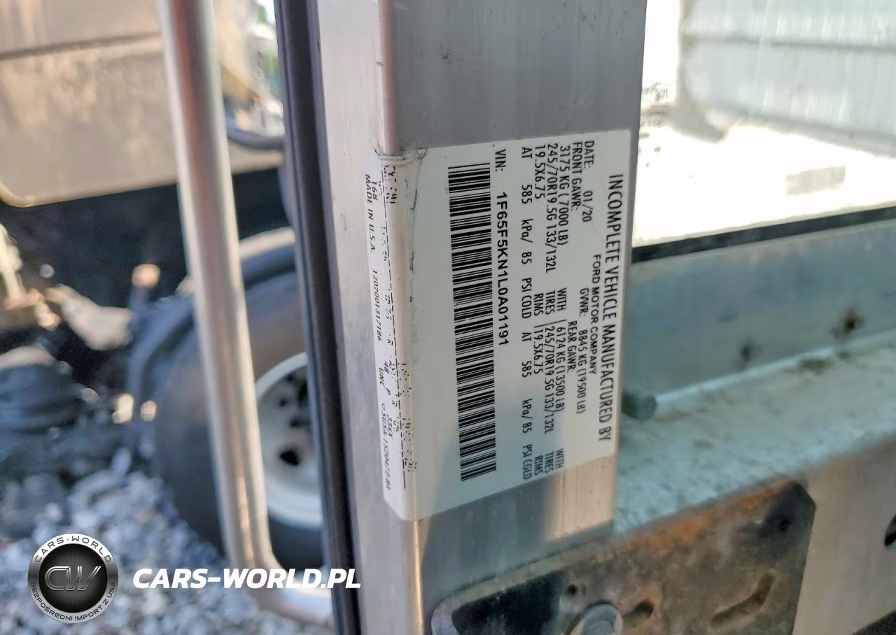 2020 Ford F59 Delivery Truck VIN:1F65F5KN1L0A01191 - 12