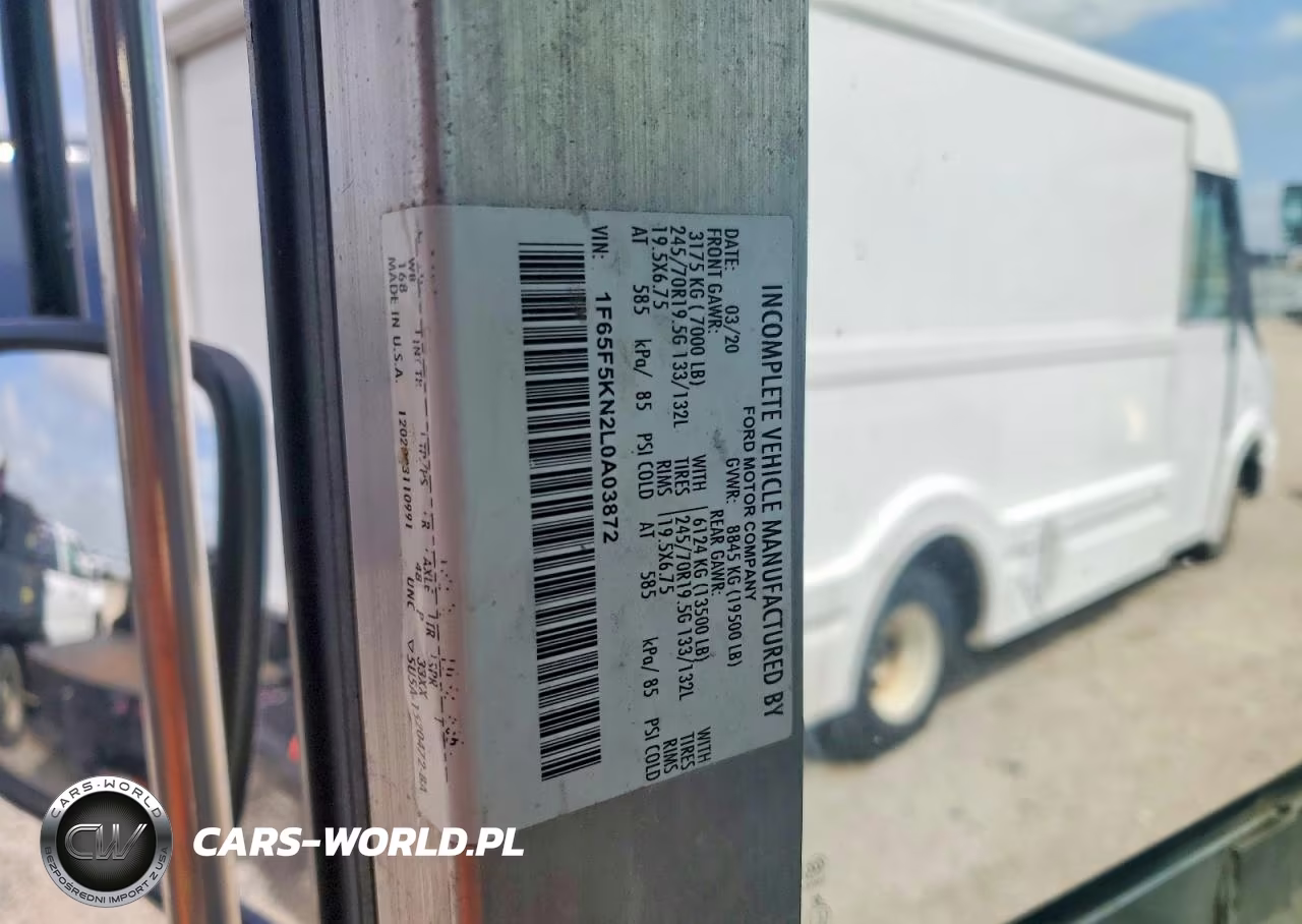 2020 Ford F59 Delivery Truck VIN:1F65F5KN2L0A03872 - 12
