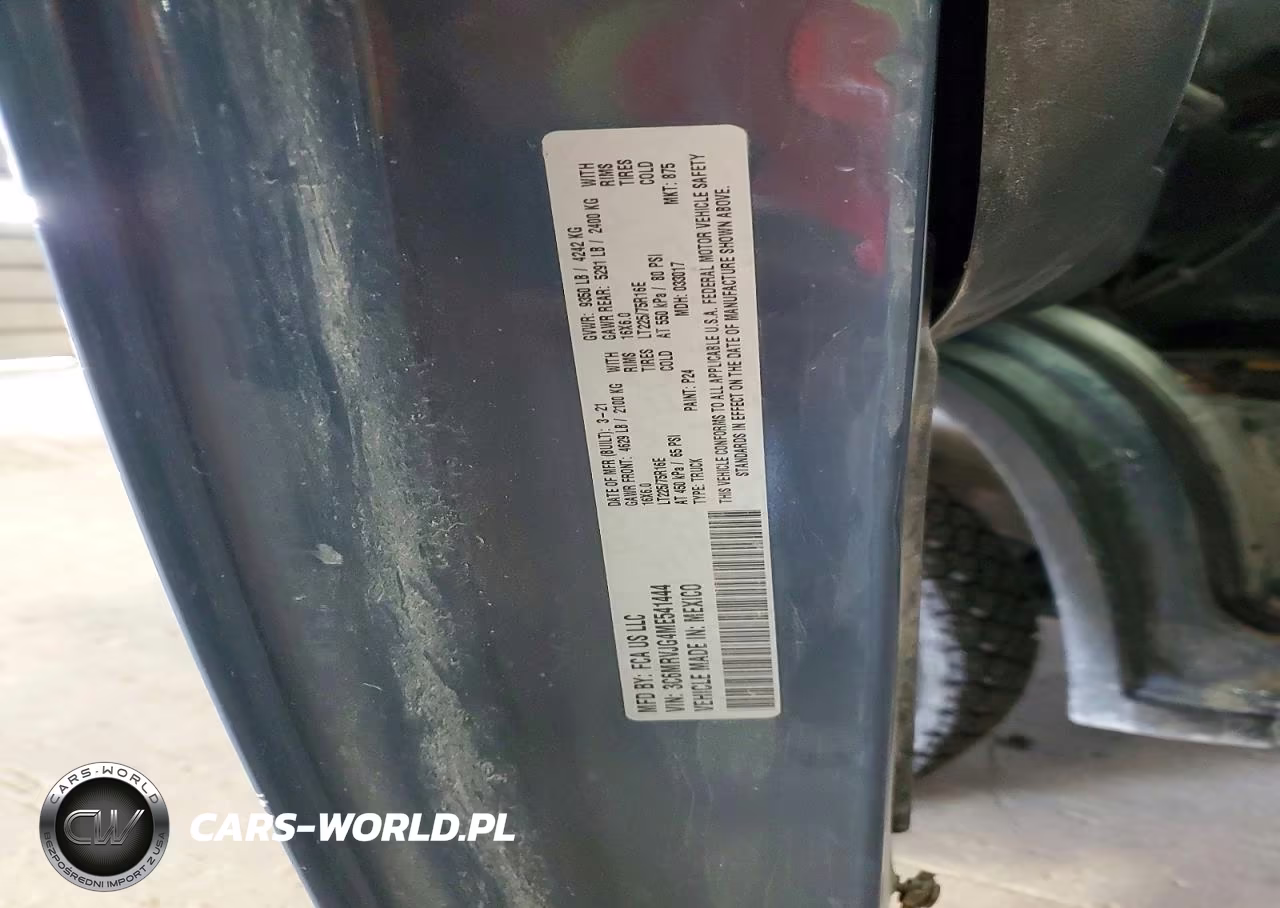 2021 Ram Promaster 3500 Delivery Van VIN:3C6MRVJG4ME541444 - 14