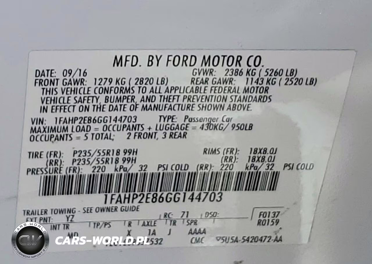 2016 Ford Taurus Sel VIN:1FAHP2E86GG144703 - 12