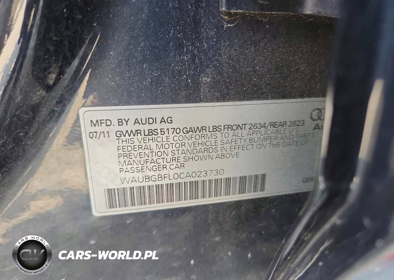 2012 Audi S4 Premium Plus VIN:WAUBGBFL0CA023730 - 12