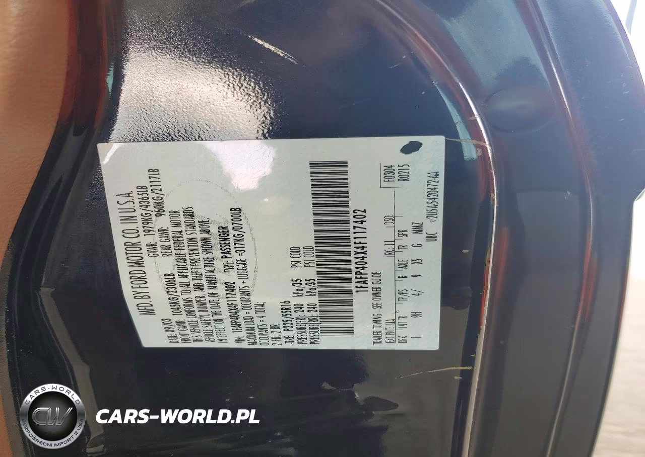 2004 Ford Mustang VIN:1FAFP404X4F117402 - 12