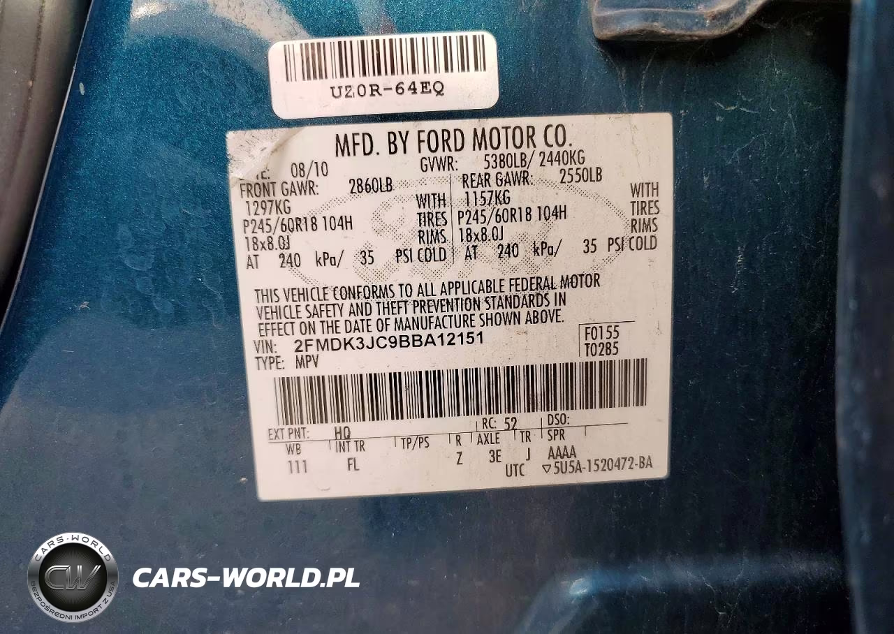 2011 Ford Edge Sel VIN:2FMDK3JC9BBA12151 - 13