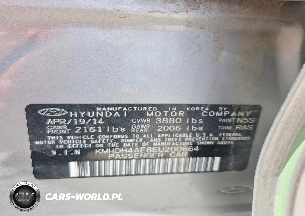 2014 Hyundai Elantra Se VIN:KMHDH4AE8EU200664 - 12