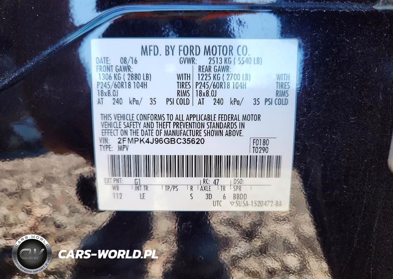 2016 Ford Edge Sel VIN:2FMPK4J96GBC35620 - 12