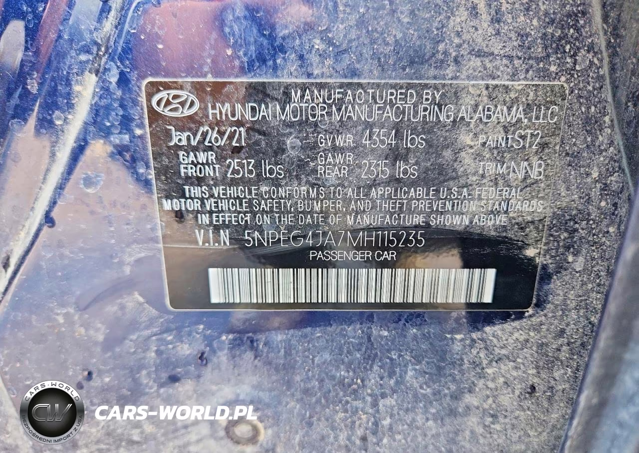 2021 Hyundai Sonata Se VIN:5NPEG4JA7MH115235 - 12