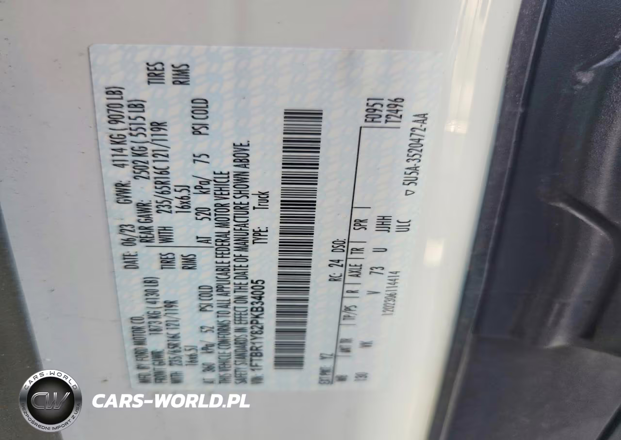 2023 Ford Transit T-250 VIN:1FTBR1Y82PKB34005 - 12