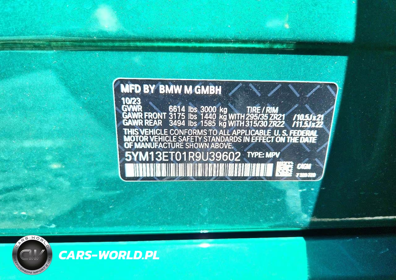2024 BMW X5 M Competition VIN:5YM13ET01R9U39602 - 13