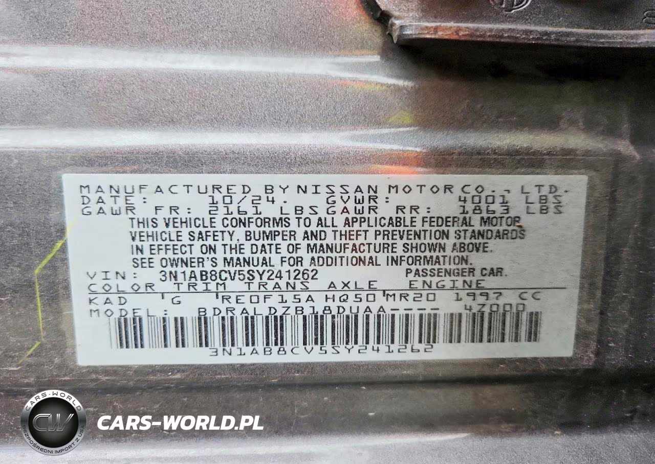 2025 Nissan Sentra Sv VIN:3N1AB8CV5SY241262 - 12