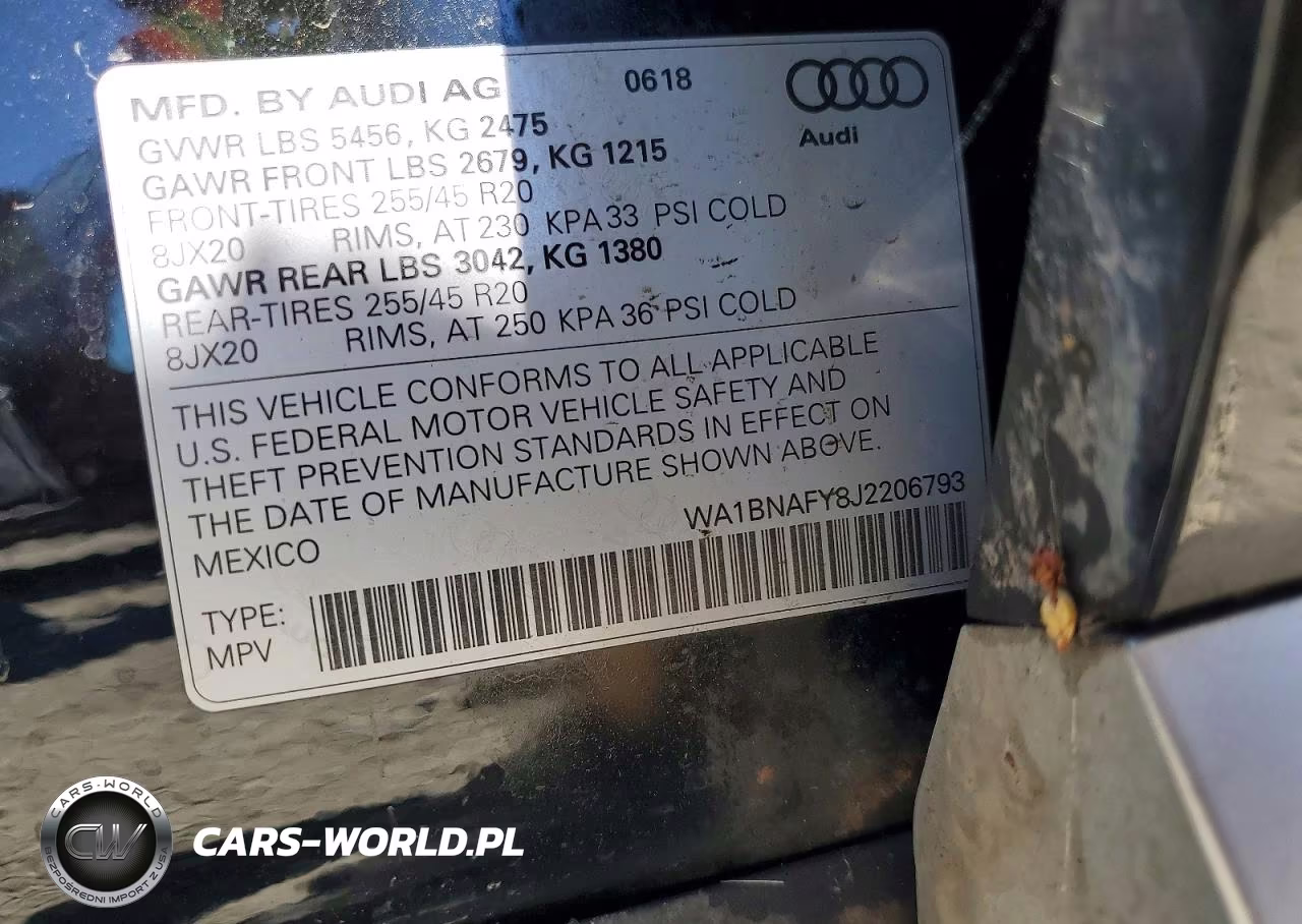 2018 Audi Q5 Premium Plus VIN:WA1BNAFY8J2206793 - 13