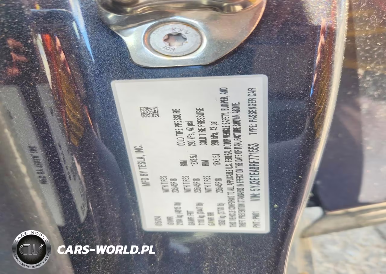 2024 Tesla Model 3 VIN:5YJ3E1EA8RF771553 - 12