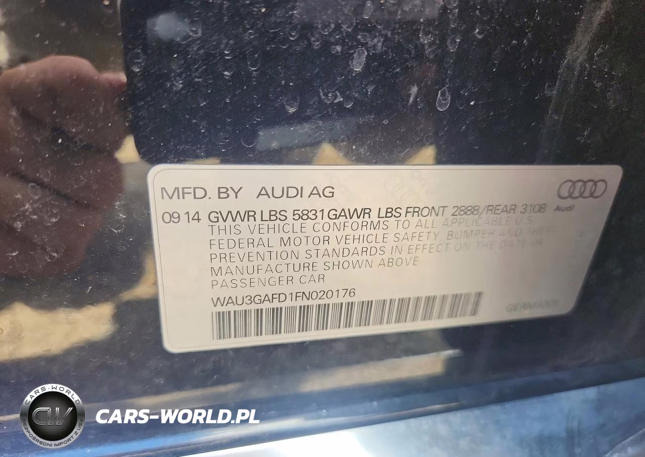 2015 Audi A8 L Quattro VIN:WAU3GAFD1FN020176 - 12