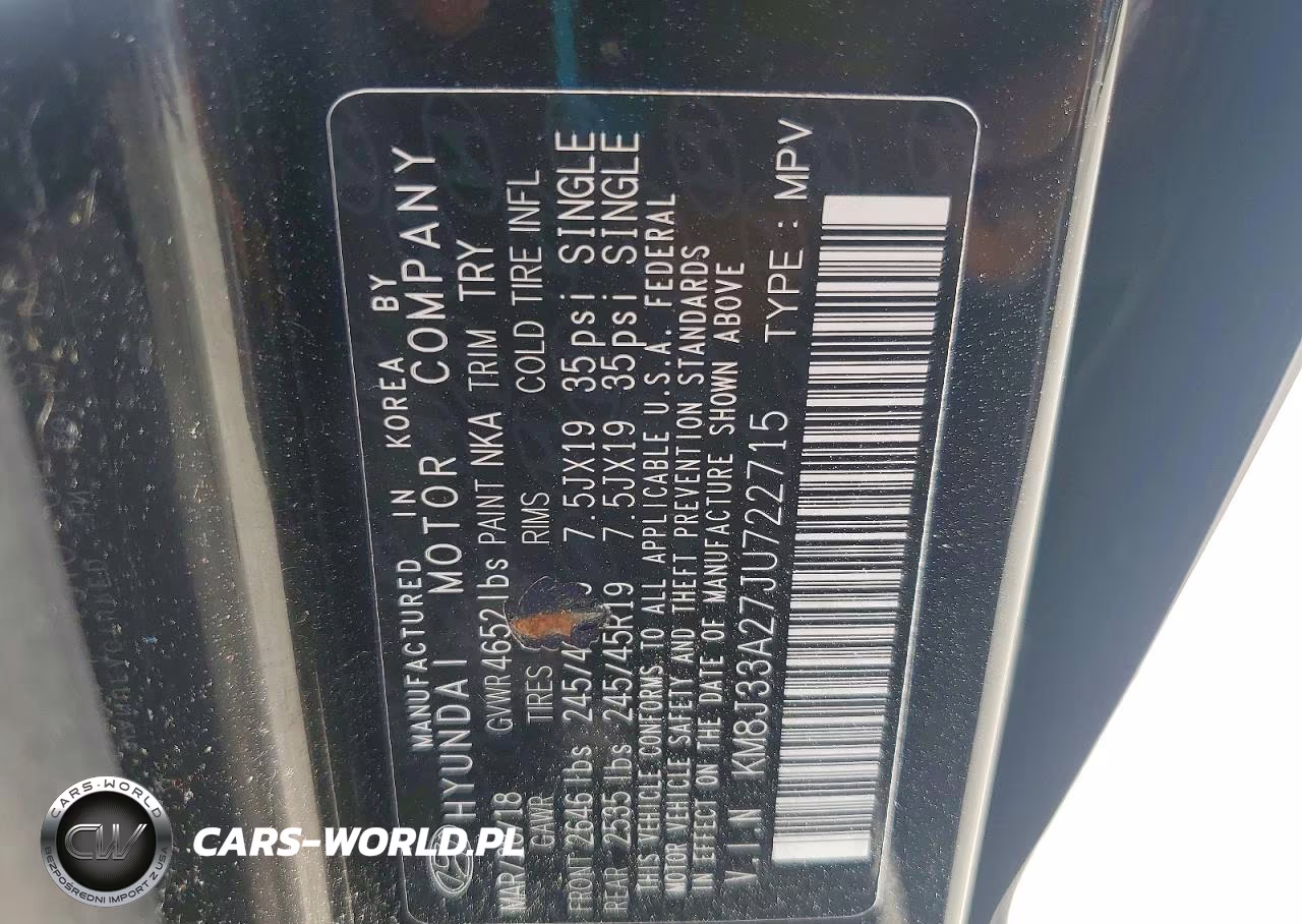2018 Hyundai Tucson Value VIN:KM8J33A27JU722715 - 13