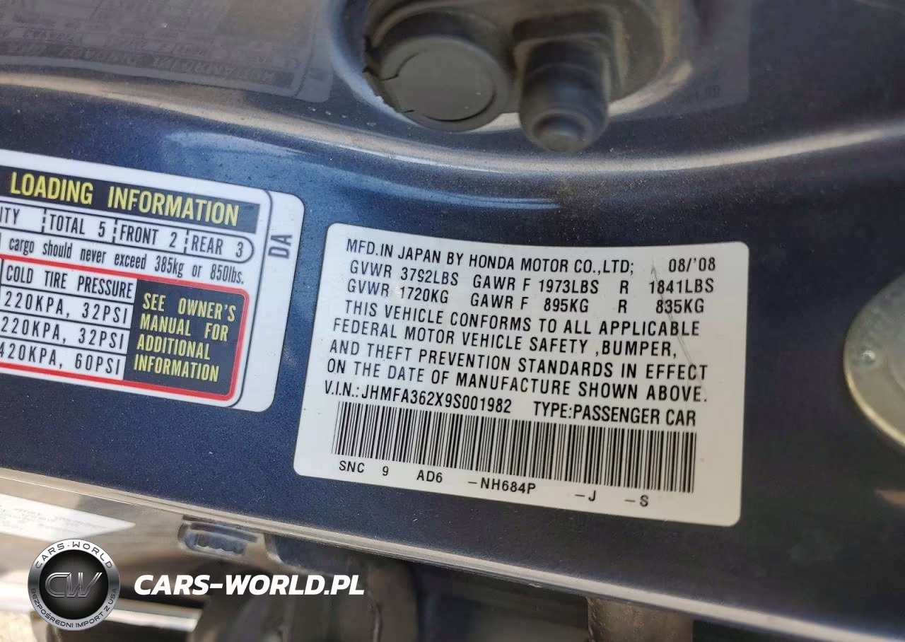 2009 Honda Civic Hybrid VIN:JHMFA362X9S001982 - 12
