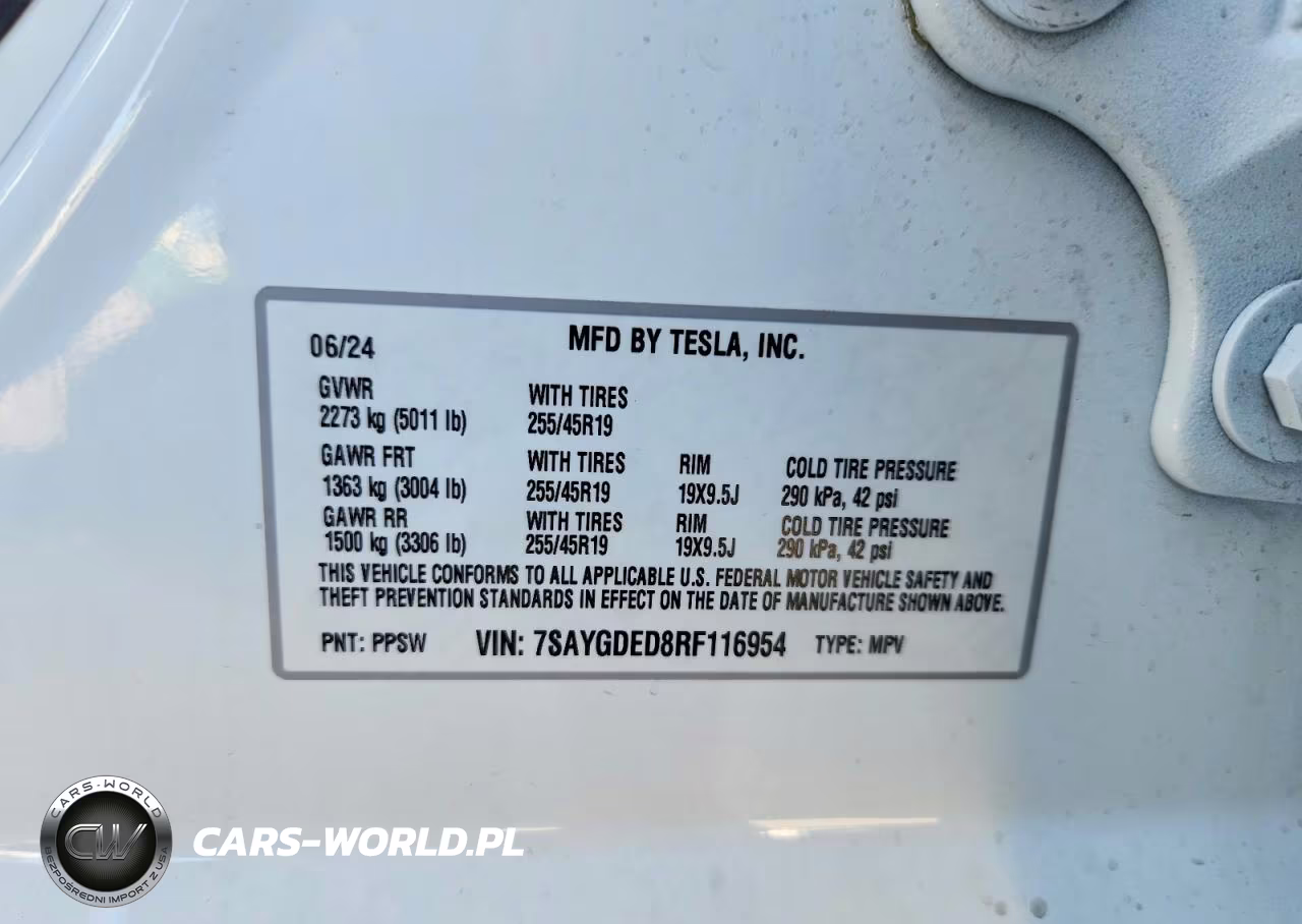 2024 Tesla Model Y VIN:7SAYGDED8RF116954 - 13