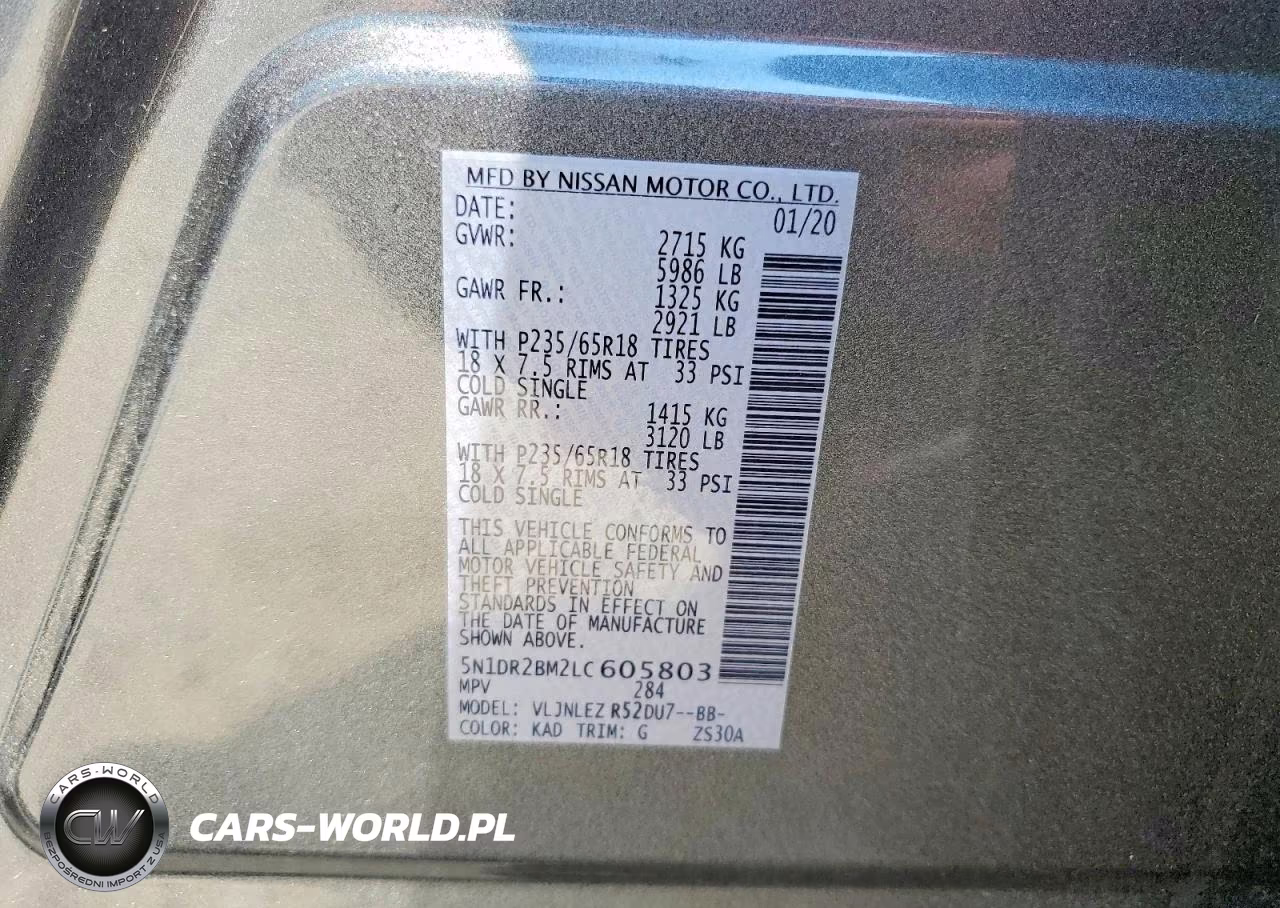 2020 Nissan Pathfinder Sv VIN:5N1DR2BM2LC605803 - 14