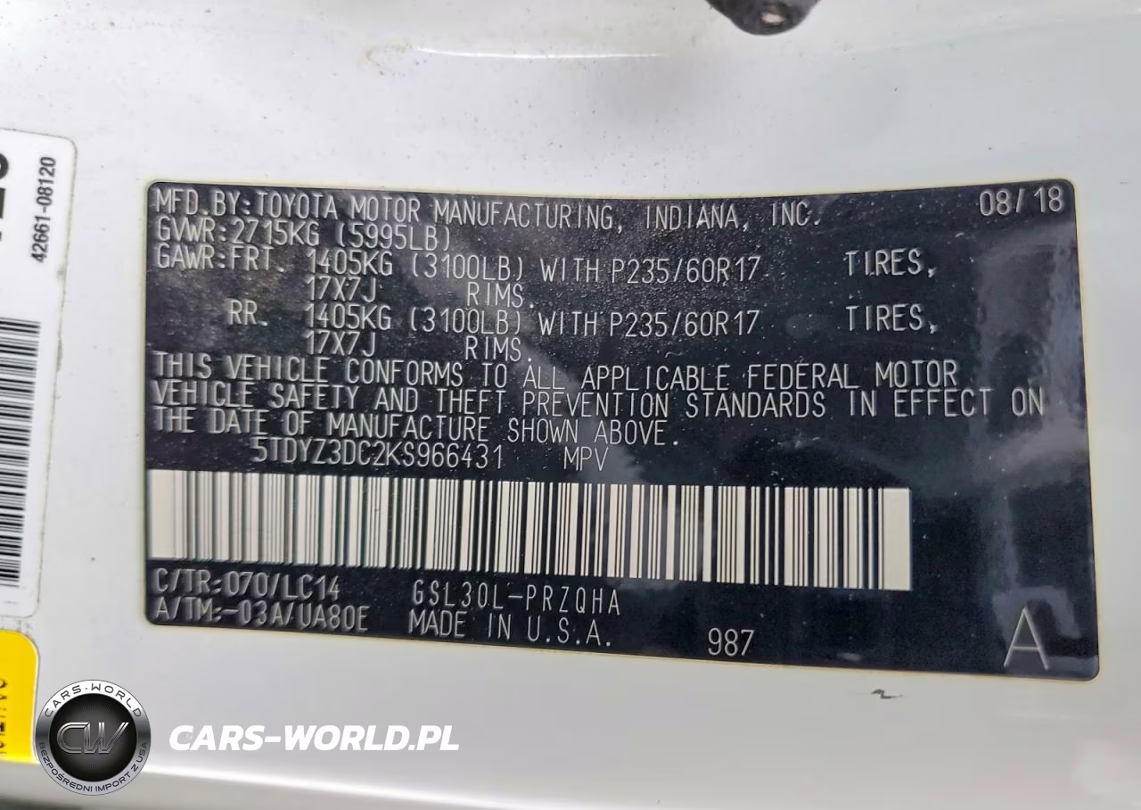 2019 Toyota Sienna Xle 8-Passenger VIN:5TDYZ3DC2KS966431 - 13