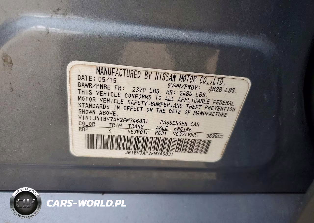 2015 Infiniti Q50 Premium VIN:JN1BV7AP2FM346831 - 12