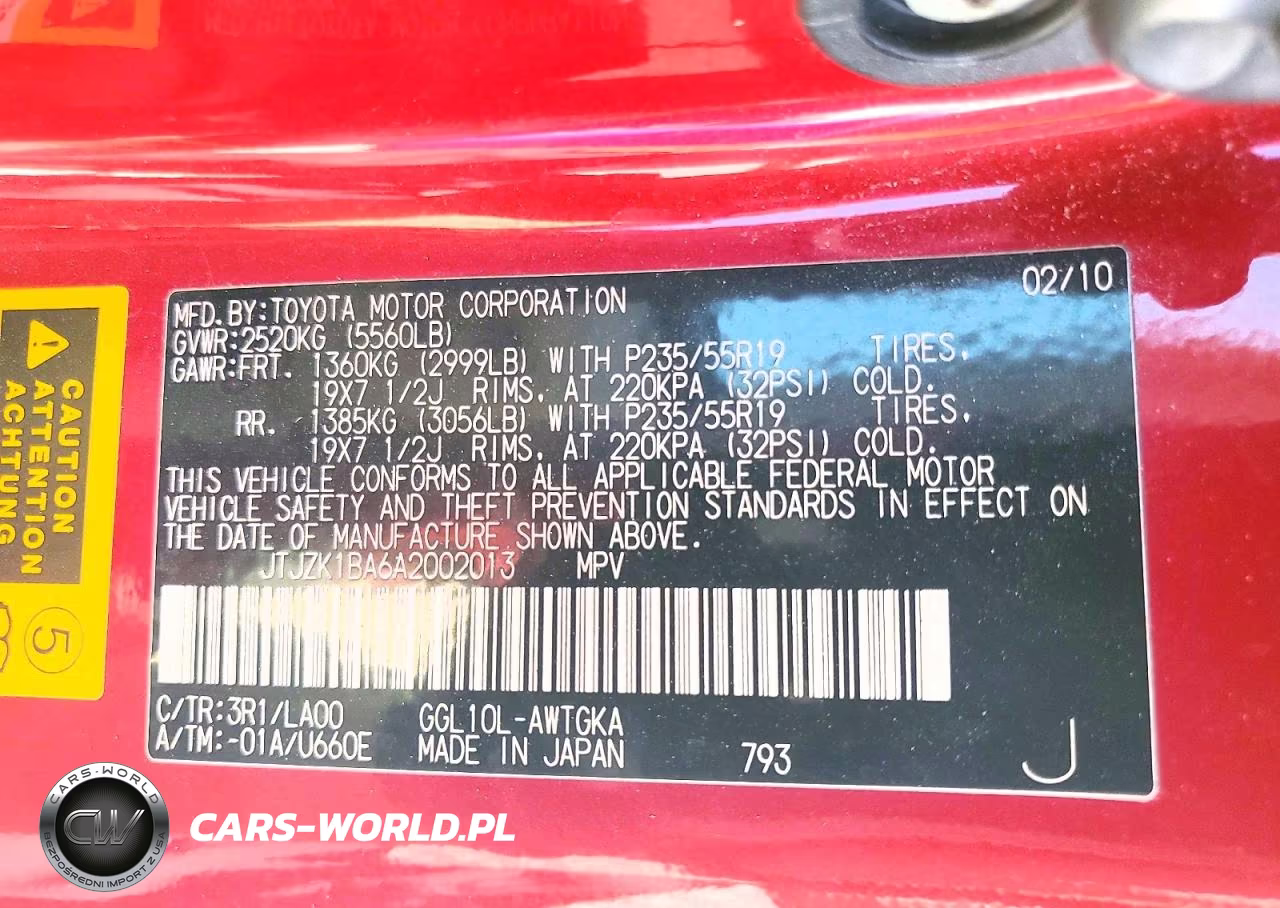 2010 Lexus Rx 350 VIN:JTJZK1BA6A2002013 - 12