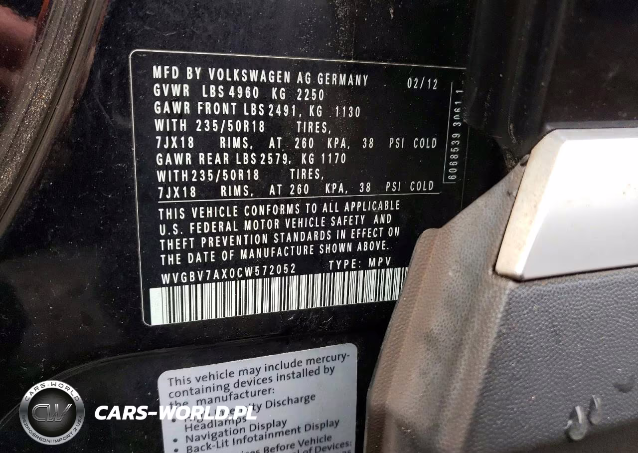 2012 Volkswagen Tiguan S VIN:WVGBV7AX0CW572052 - 13