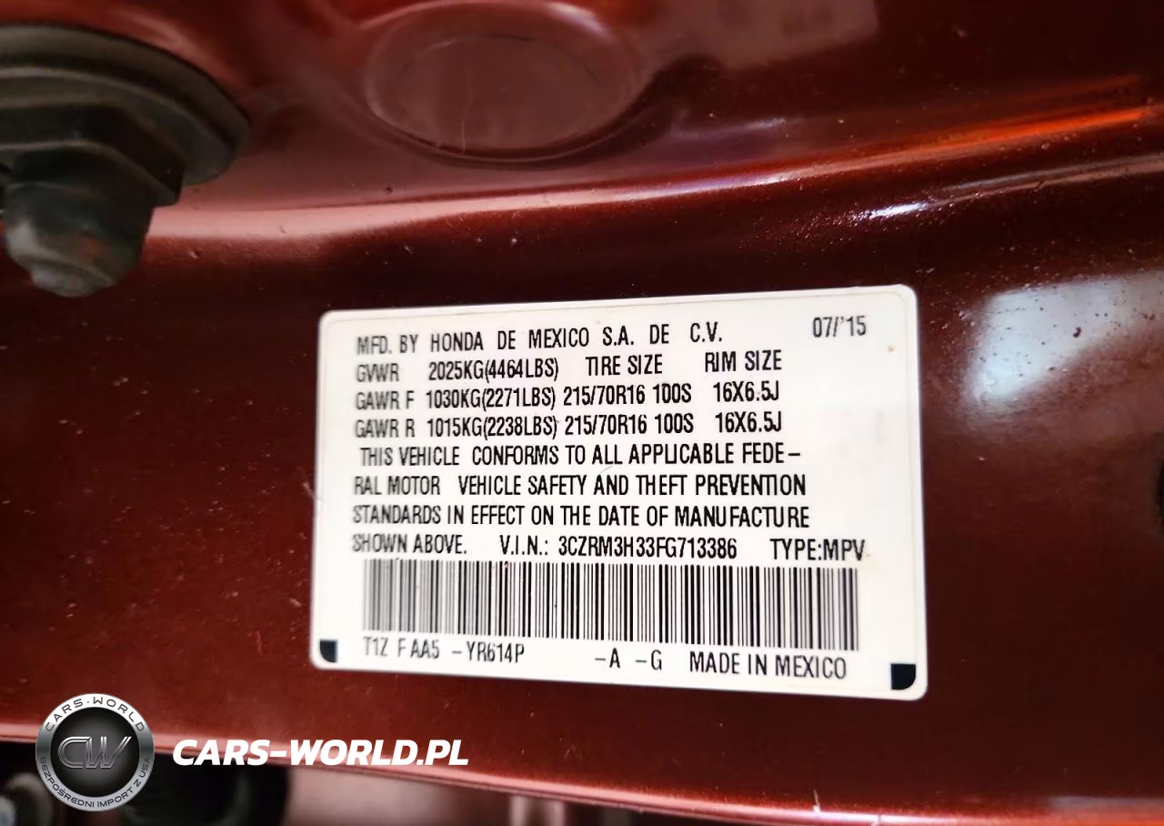 2015 Honda Cr-V Lx VIN:3CZRM3H33FG713386 - 13