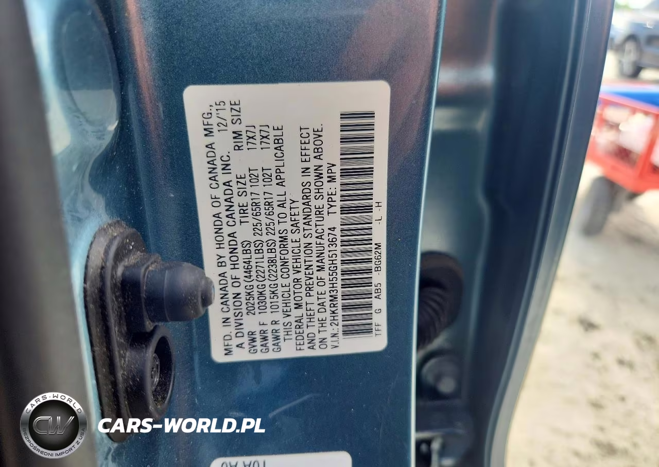 2016 Honda Cr-V Ex VIN:2HKRM3H55GH513674 - 12
