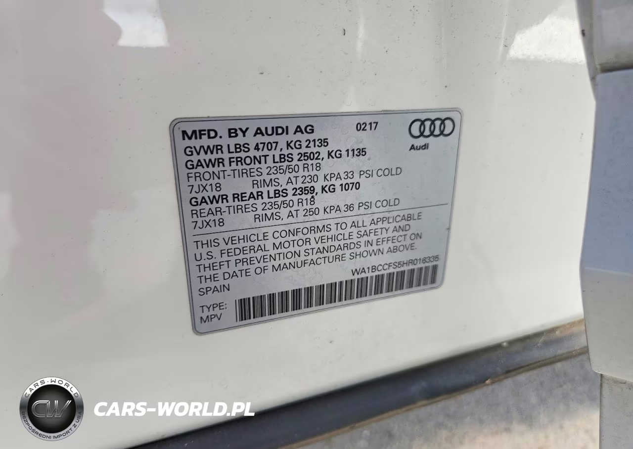 2017 Audi Q3 Premium VIN:WA1BCCFS5HR016335 - 13