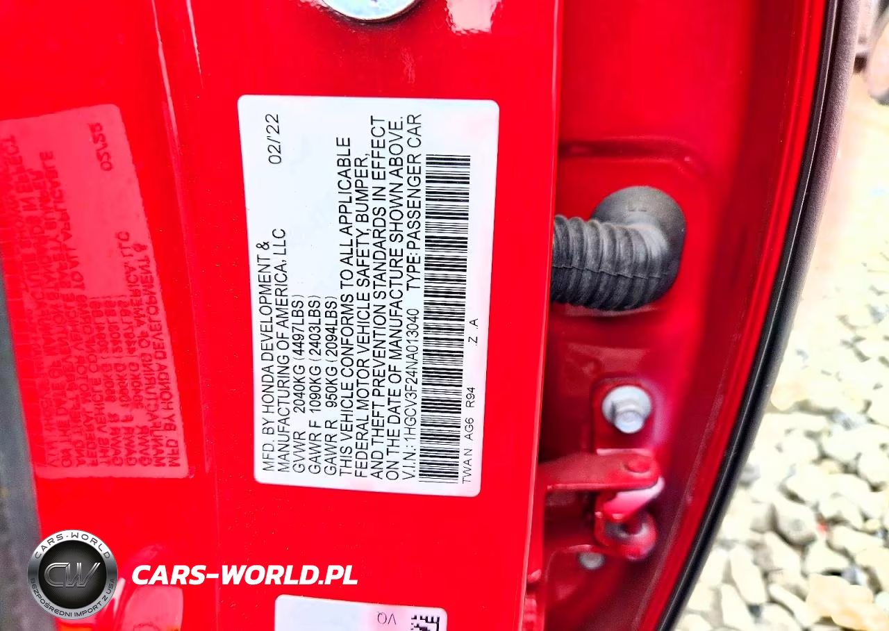 2022 Honda Accord Hybrid Sport VIN:1HGCV3F24NA013040 - 12