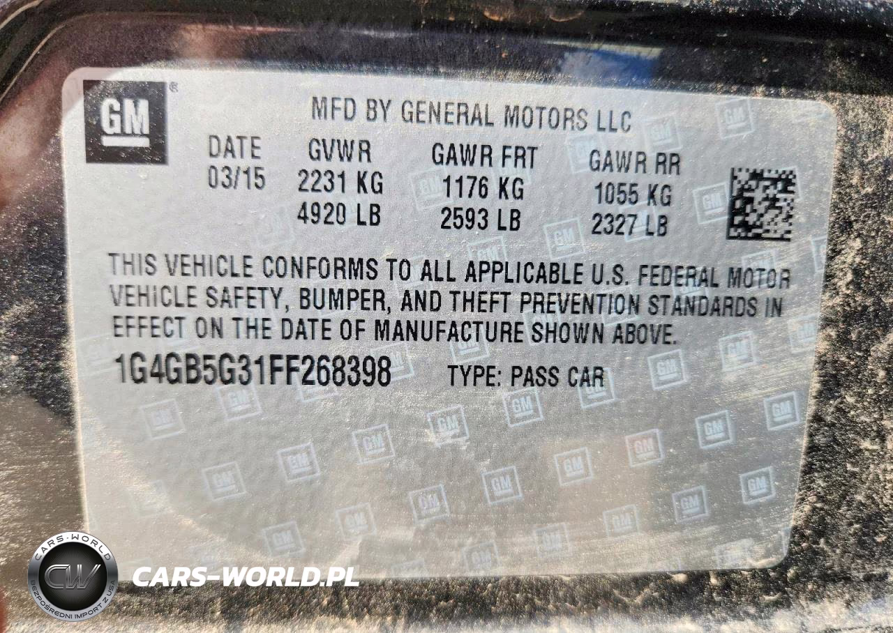 2015 Buick Lacrosse VIN:1G4GB5G31FF268398 - 12
