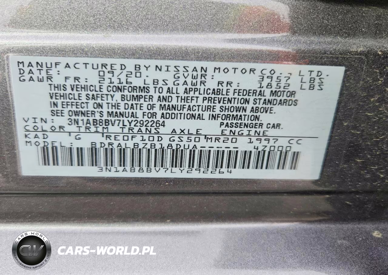 2020 Nissan Sentra S VIN:3N1AB8BV7LY292264 - 12