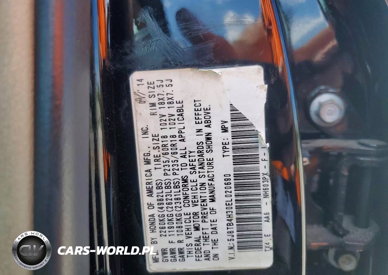 2014 Acura Rdx VIN:5J8TB4H30EL020690 - 13