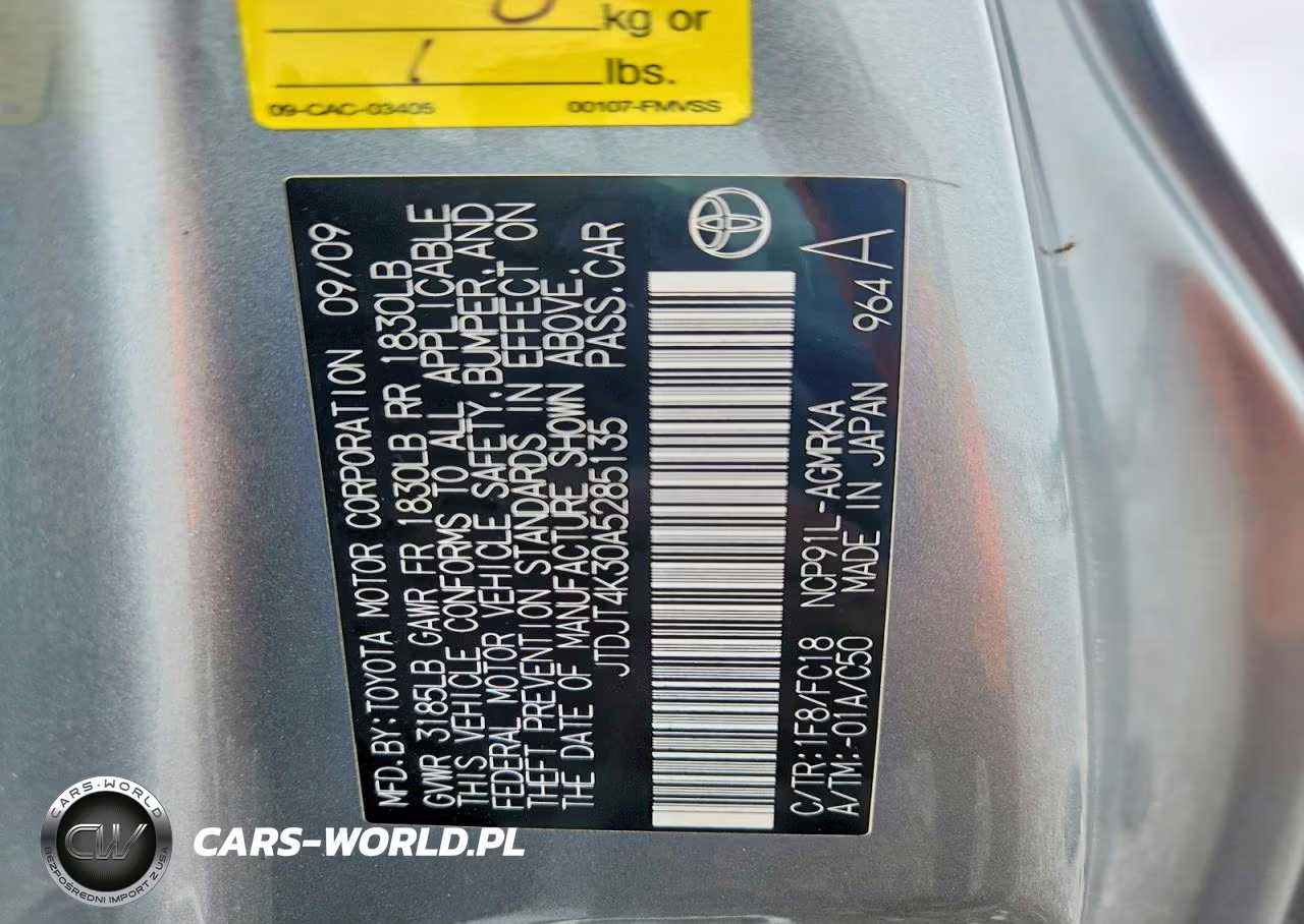 2010 Toyota Yaris Base VIN:JTDJT4K30A5285135 - 12