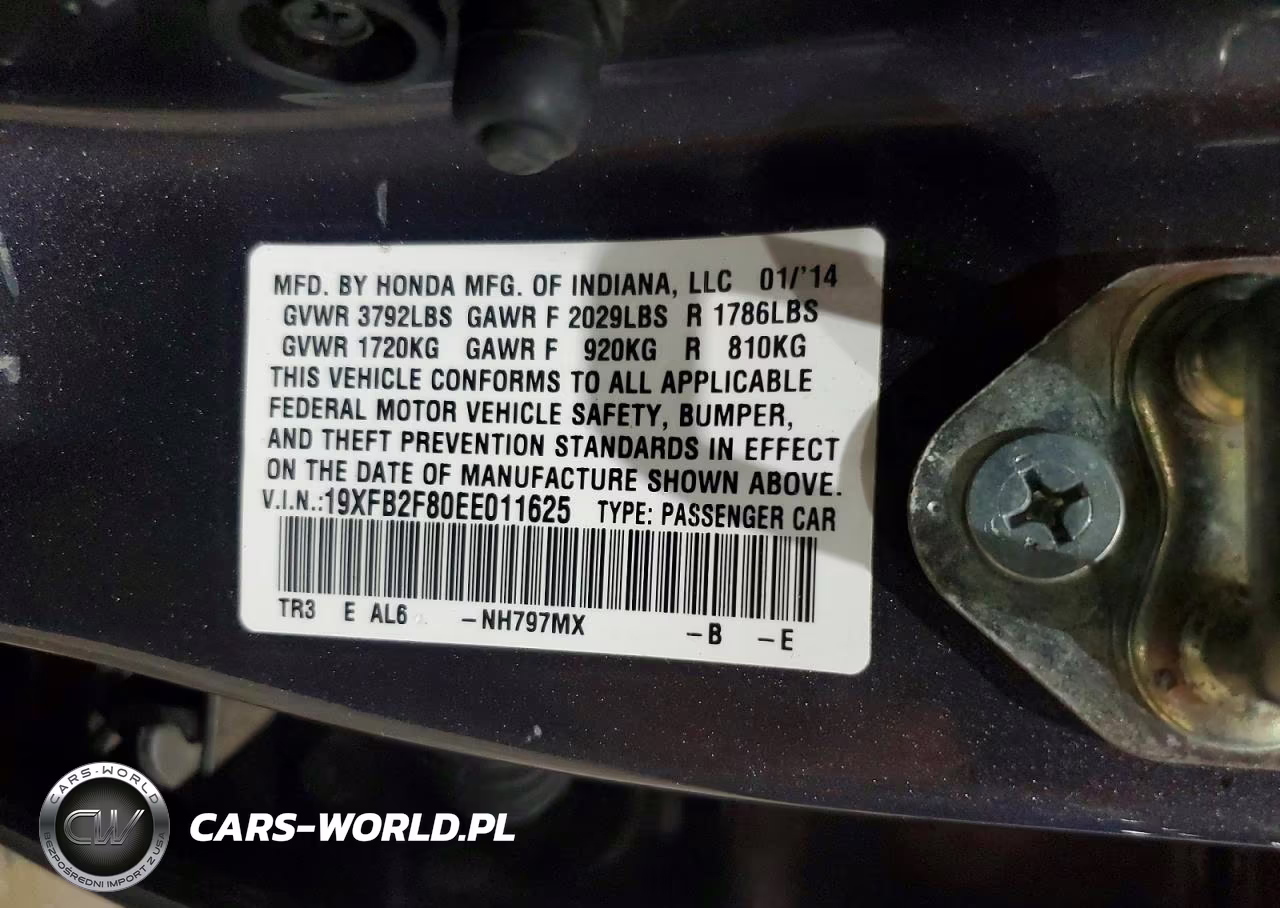 2014 Honda Civic Ex VIN:19XFB2F80EE011625 - 13