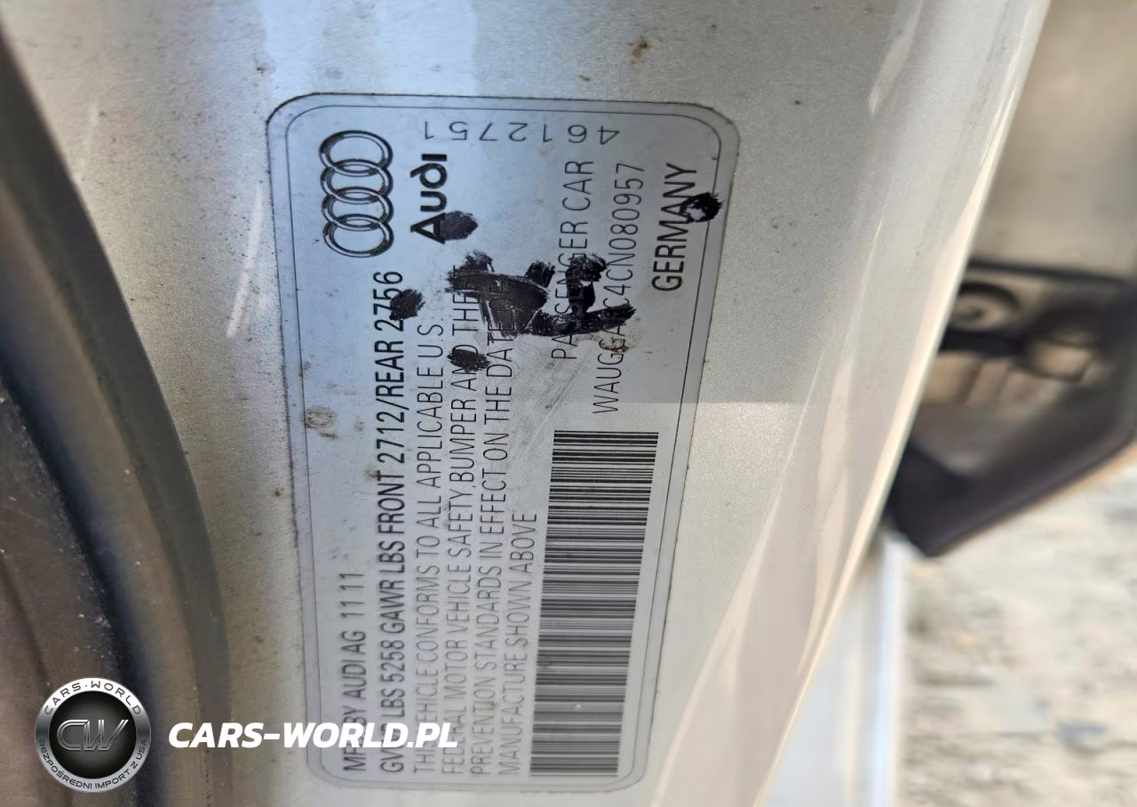 2012 Audi A6 Premium Plus VIN:WAUGGAFC4CN080957 - 12