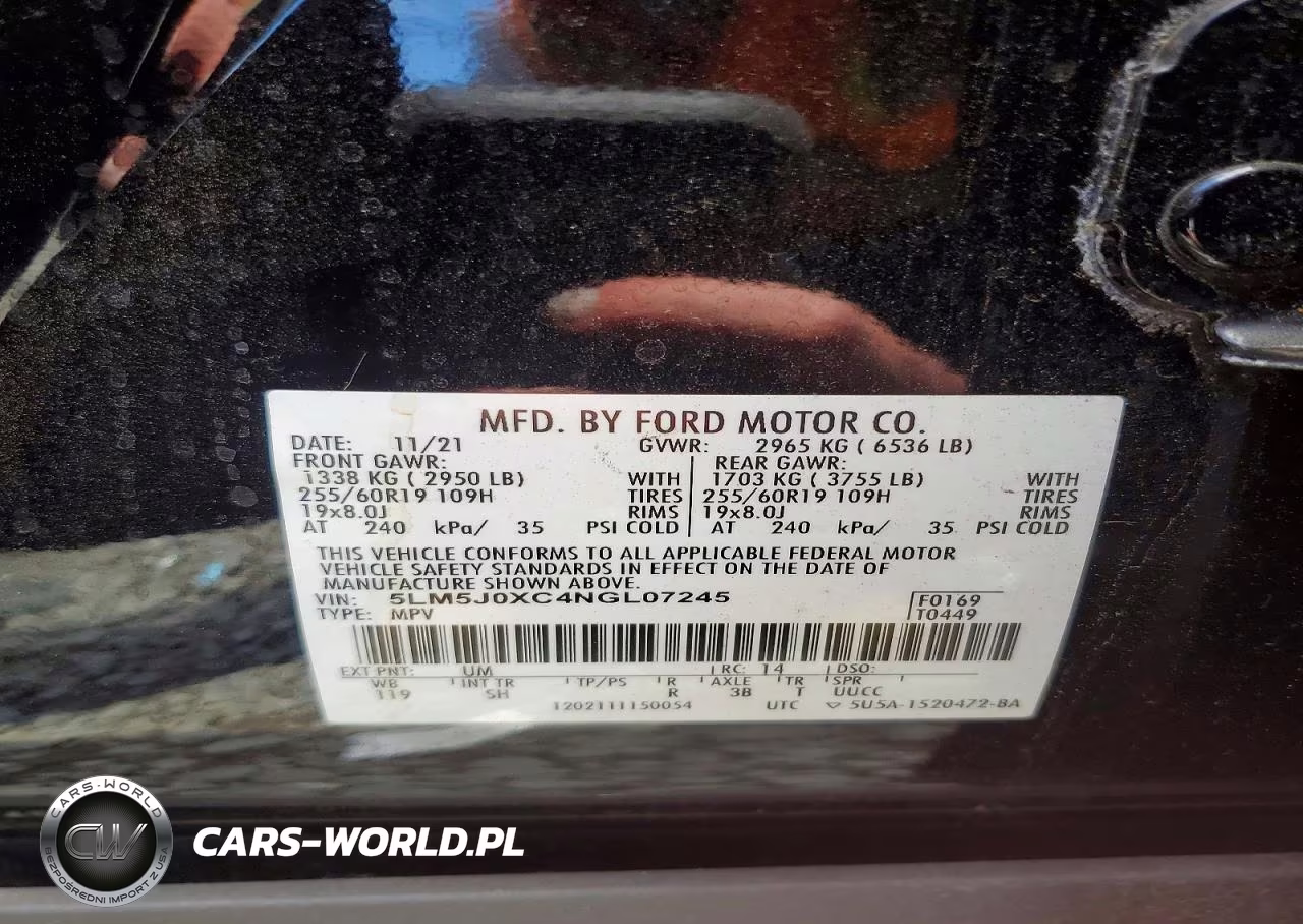 2022 Lincoln Aviator VIN:5LM5J0XC4NGL07245 - 13