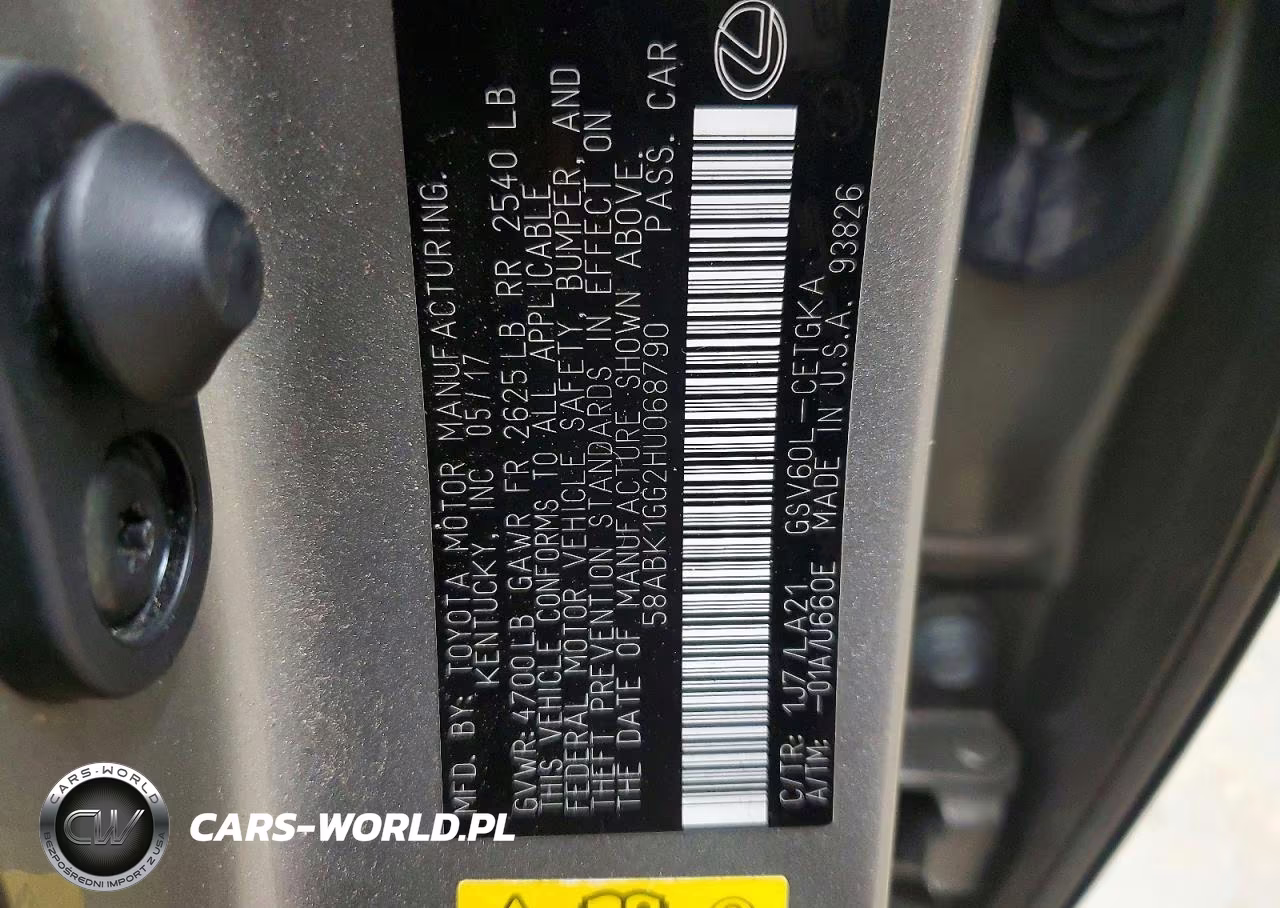 2017 Lexus Es 350 VIN:58ABK1GG2HU068790 - 12