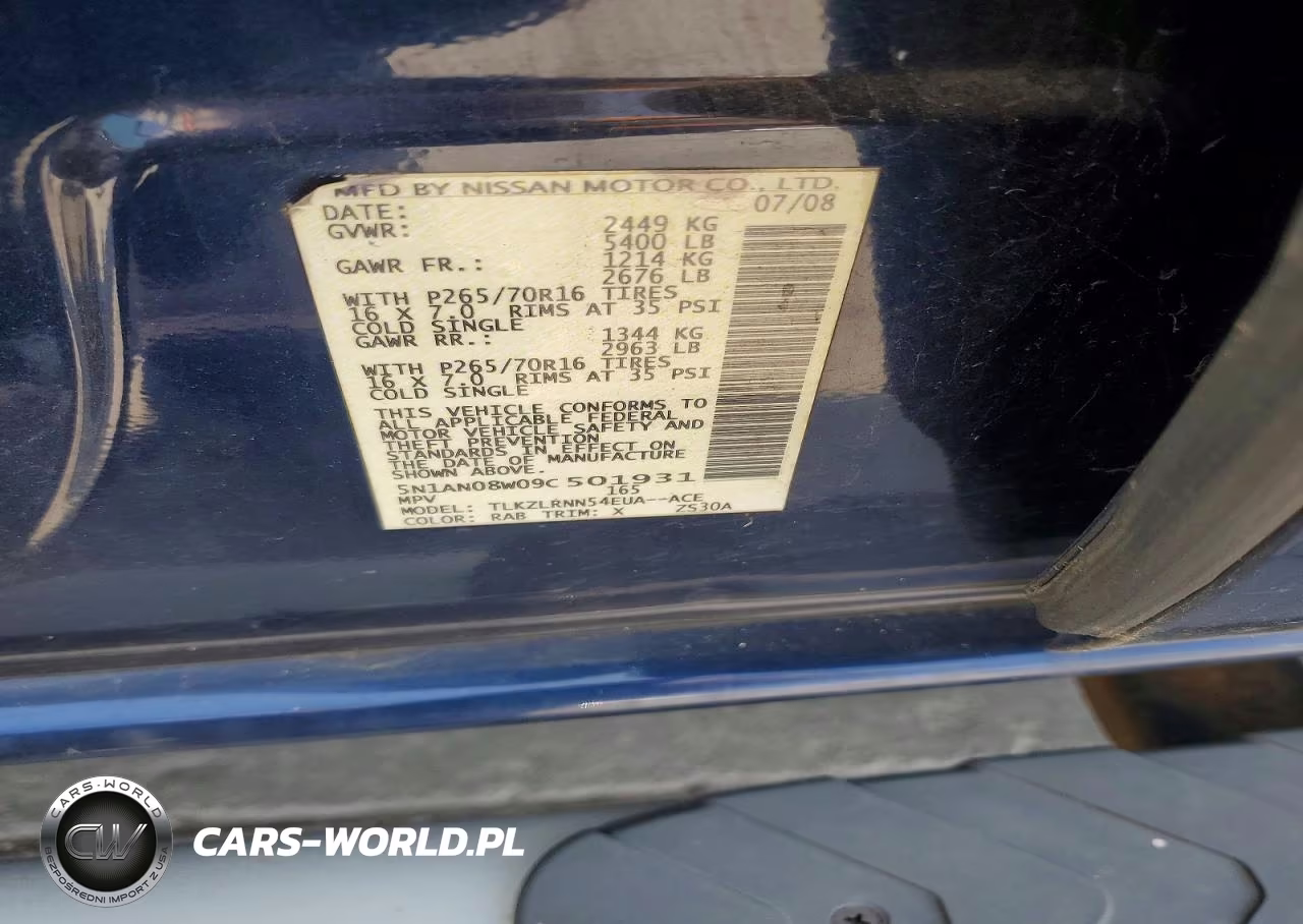 2009 Nissan Xterra X VIN:5N1AN08W09C501931 - 13