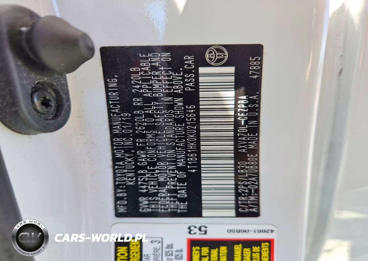 2019 Toyota Camry Xse VIN:4T1B61HK0KU215646 - 12