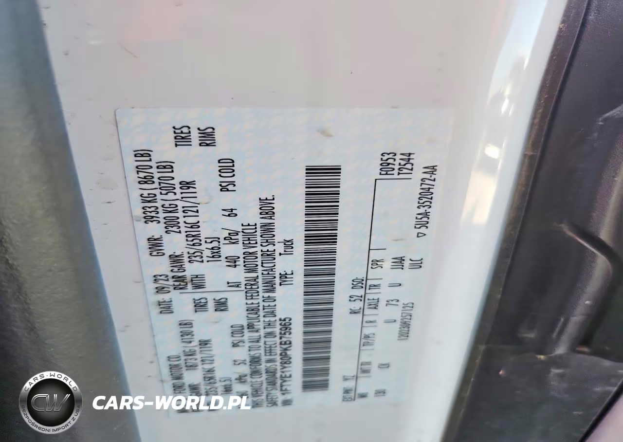 2023 Ford Transit T-150 Delivery Van VIN:1FTYE1Y80PKB75965 - 14