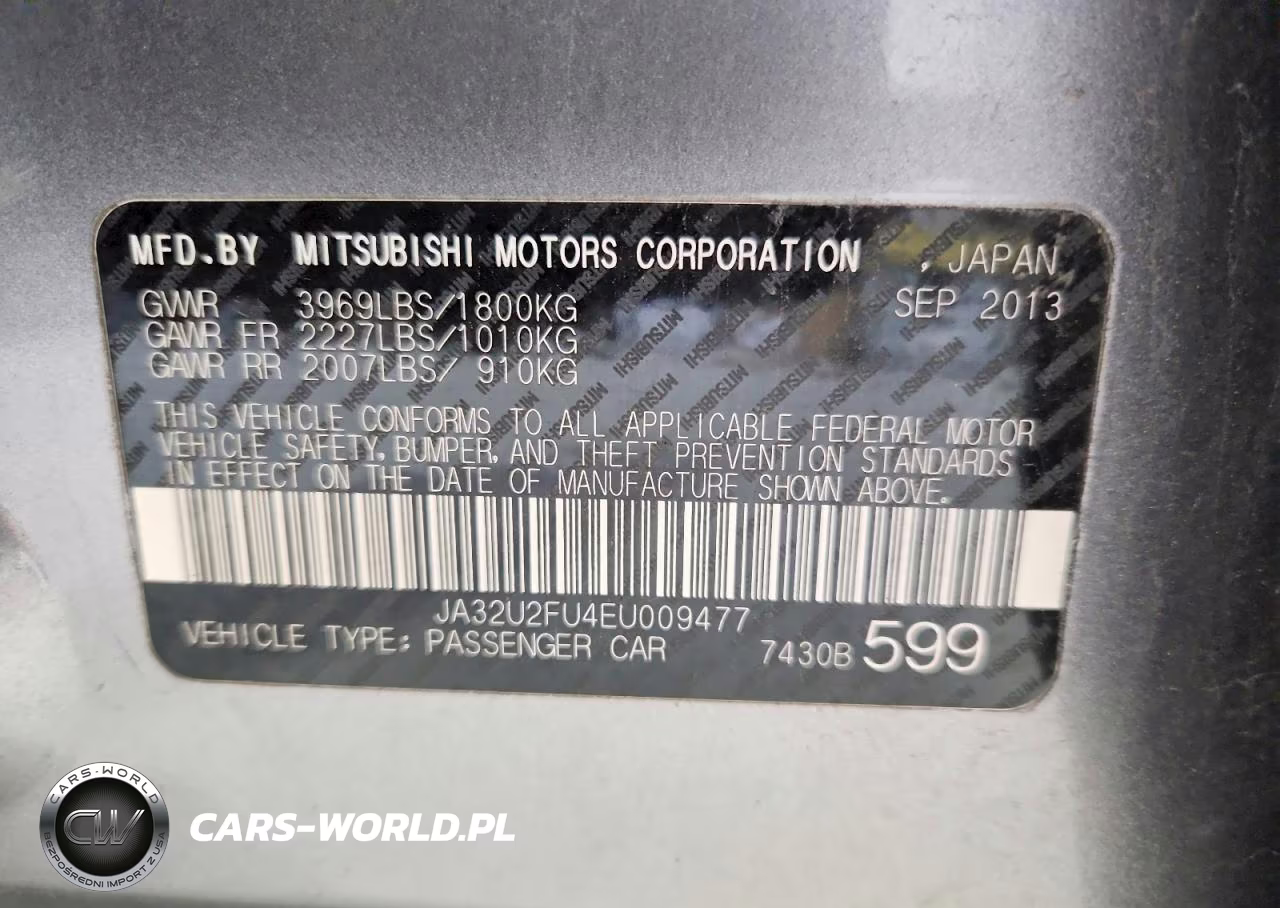 2014 Mitsubishi Lancer Es-Es Sport VIN:JA32U2FU4EU009477 - 12