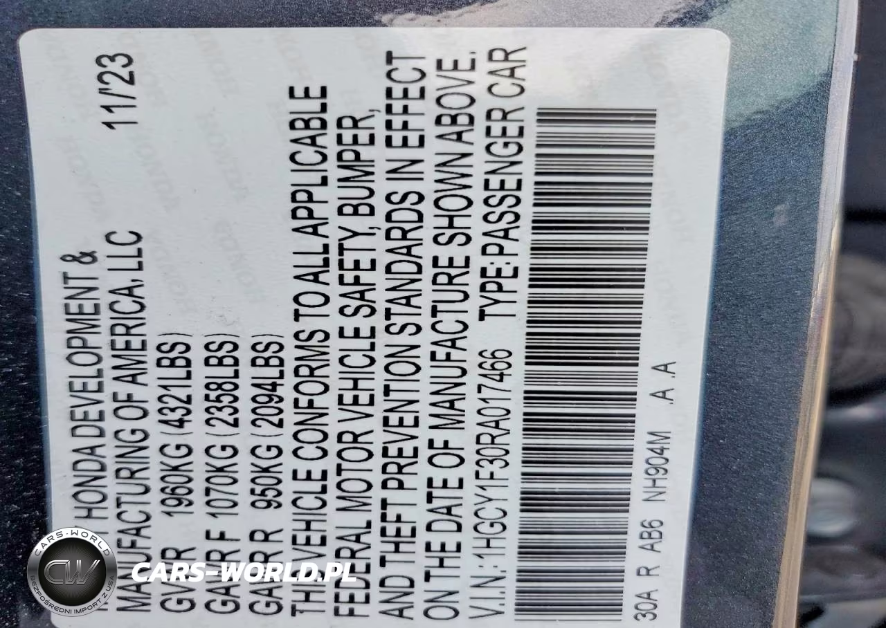 2024 Honda Accord Ex VIN:1HGCY1F30RA017466 - 12